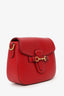Gucci Red 'Lady Web' Horsebit Medium Shoulder Bag