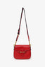 Gucci Red 'Lady Web' Horsebit Medium Shoulder Bag