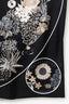 Hermès Black/White Silk Plani Fleur Scarf 90CM