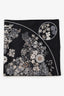 Hermès Black/White Silk Plani Fleur Scarf 90CM