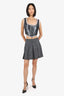 Burberry Grey Wool Pleated Mini Skirt Size 4