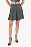 Burberry Grey Wool Pleated Mini Skirt Size 4