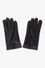 Longchamp Black Leather Gloves Mens