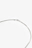 Pre-Loved Chanel™ Silver Toned Cream CC Pendant Necklace