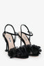 Miu Miu Black Floral Crystal Embellished Heel Heels Size 36