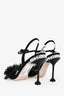 Miu Miu Black Floral Crystal Embellished Heel Heels Size 36