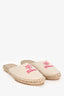 Ganni Cream Canvas Espadrille Mules Size 41
