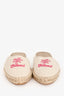 Ganni Cream Canvas Espadrille Mules Size 41