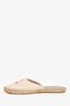 Ganni Cream Canvas Espadrille Mules Size 41