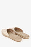 Ganni Cream Canvas Espadrille Mules Size 41