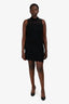 The Kooples Black Lapel Mesh Sleeveless Dress Size M