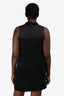 The Kooples Black Lapel Mesh Sleeveless Dress Size M