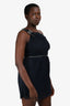 The Kooples Navy Lace One Buckled Shoulder Dress Size L