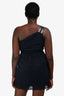 The Kooples Navy Lace One Buckled Shoulder Dress Size L
