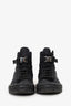 Prada Black Nylon Buckle Detail High Top Sneakers Size 10 Mens