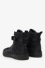 Prada Black Nylon Buckle Detail High Top Sneakers Size 10 Mens