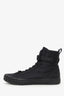 Prada Black Nylon Buckle Detail High Top Sneakers Size 10 Mens