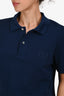 Christian Dior Navy Cotton 'CD' Embroidered Polo T-Shirt Size L