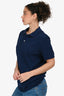 Christian Dior Navy Cotton 'CD' Embroidered Polo T-Shirt Size L