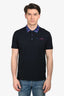 Versace Black Logo Embroidered Greca Collar Polo T-Shirt Size M Mens