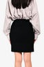 Pre-Loved Chanel™ Vintage Black Wool Tweed Pencil Skirt Size 34