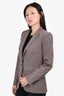 Judith & Charles Grey Single Button Blazer Size 2