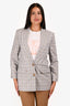 L'Academie Light Blue Plaid Blazer Size S