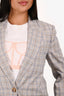 L'Academie Light Blue Plaid Blazer Size S