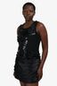 Just Cavalli Black Embellished Sleeveless Dress Size 46