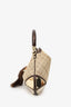 Gucci Beige/Metallic Brown GG Canvas/Leather Small Mink Indy Hobo With Strap