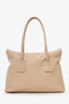 Burberry Light Nude Grained Leather Baynard Tote Bag