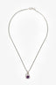 David Yurman Sterling Silver/Amythest/Diamond Petite Albion Pendant Necklace