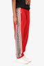 Gucci Red Monogram Striped Joggers Size S