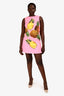 Dolce & Gabbana Pink Pineapple Printed Sleeveless Dress Est. Size M