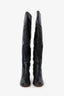 Gianvito Rossi Black Leather Knee High Boots Size 40