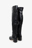 Gianvito Rossi Black Leather Knee High Boots Size 40