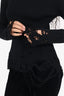 Balenciaga Black Knit Distressed Turtle Neck Sweater Estimated Size S