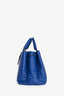 Bottega Veneta Cobalt Blue Intrecciato Roma Tote with Strap