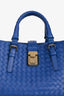 Bottega Veneta Cobalt Blue Intrecciato Roma Tote with Strap