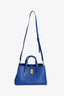 Bottega Veneta Cobalt Blue Intrecciato Roma Tote with Strap