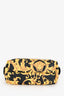 Versace Black/Yellow Coated Canvas Baroque Travel Pouch