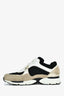 Pre-Loved Chanel™ Black/Taupe Suede White CC Sneakers Size 37.5