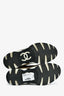 Pre-Loved Chanel™ Black/Taupe Suede White CC Sneakers Size 37.5
