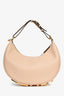 Fendi Peach Leather 'Fendigraphy' Shoulder Bag