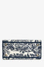 Christian Dior 2022 Navy/White Jacquard D-Lite Medium Top Handle with Strap