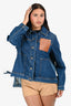 Loewe Blue Denim Logo Patched Jacket Size 36