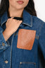 Loewe Blue Denim Logo Patched Jacket Size 36