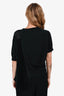 Sacai Black Pleated Asymmetrical Top Size 1