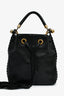 Chloe Black Leather Tassel Bucket Bag