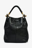 Chloe Black Leather Tassel Bucket Bag